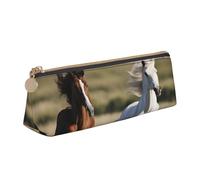 SHuWeiD Trousse de maquillage multifonction avec motif cheval de course - Pour le bureau et le quotidien, Blanc, One Size, Légères