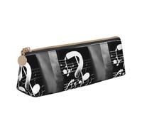 SHuWeiD Trousse de maquillage multifonction avec motif notes de musique et notes de musique Noir/blanc, Blanc, One Size, Légères