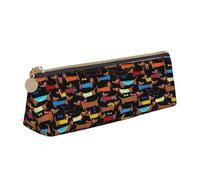 SHuWeiD Trousse de maquillage multifonction avec motif teckels I Love My Dog - Pour le bureau et le quotidien