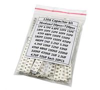 Shuxiang-Condensateurs 720 pcs, 1PF-10UF, 1206 SMD, Kit d'assortiment de condensateurs en céramique, 22PF / 47PF / 22NF / 100NF / 2.2UF / 4.7UF