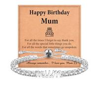 Shuxin Cadeau d'anniversaire pour maman, fille, tante, bracelet rivière en oxyde de zirconium étincelant, cadeau d'anniversaire pour femme, Argent, Pas de gemme