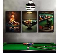 SHUYINGHENGXIE Billard affiche peinture sur toile wall art print salon salle de billard garçon chambre à coucher décoration de la maison sans cadre-B_30x40cmX3
