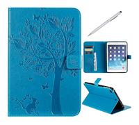 SHUYIT Coque iPad Mini 5 (2019), Coque iPad Mini 1/2 / 3/4, Chat arbre Motif Étui en PU Cuir Flip Case de Protection Magnétique Support Cover Etui Housse pour iPad Mini 1/2 / 3/4 / 5