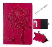 SHUYIT Coque pour iPad 10.2 (iPad 7) 2019 / iPad Air 3 10.5 2019 / iPad Pro 10.5 - Chat arbre Motif Étui en PU Cuir Flip Case de Protection Magnétique Support Cover Etui Housse