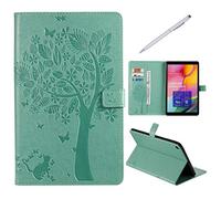 SHUYIT Coque Samsung Galaxy Tab A 10.1 2019 SM-T510 / T515, Chat arbre Motif Étui en PU Cuir Flip Case de Protection Magnétique Support Cover Etui Housse pour Galaxy Tab A 10.1 2019 T510 / T515