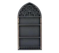 SHUZHENG Étagère murale en cristal gothique sorcière noire en forme de fenêtre, présentoir d'huiles essentielles pour chambre