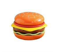 SHUZHENG Service de table - Assiettes et bols de cuisine empilables en forme de hamburgers, plats d'accompagnement en céramique, vaisselle à dessert pour anniversaire et fête des mères
