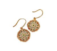 SHVCKLNPW Charm Color, géométrie, émail coloré, goutte d’émail, Boucles d’oreilles pendantes de jardin de Monet pour femmes, bijoux médiévaux de créateurs,