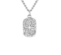 SHVCKLNPW Colliers de plaques d’identité pour hommes Dropship, pendentif en étoile à huit pointes, plaque d’identité martelée couleur Never Fade