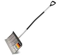 SHW-FIRE Pelle à neige en aluminium de 50 cm avec poignée ergonomique, manche en aluminium et bord profilé en aluminium, idéale pour de grandes quantités de neige sur les trottoirs et les allées.