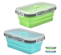 Shwdsy 2 Pièces Boîte Repas Umami Micro-Ondable 1200 ML Silicone Bento