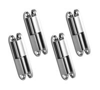 Shwdsy 4 Pièces Charniere Porte, Alliage de Zinc Gond Porte, Pliable Paumelles de Porte, Chromé Paumelle, avec 4 Rondelles Blanches, pour Portes, Fenêtres et Armoires