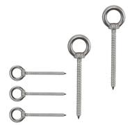 Shwdsy 5 Pièces Piton À Visser, M5 × 60 mm Crochet à Visser, Acier Inoxydable Vis Crochet, avec Œillet, Adapté pour Balançoires et Fauteuils Suspendus