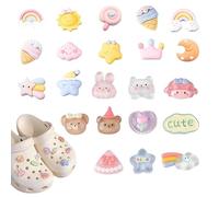 Shwdsy Ensemble de 22 ornements crocodile, broches crocodile cartoon, accessoires crocodile en résine, pièces décoratives crocodile pour enfants, robustes et résistantes à l'usure, adaptées à la décor