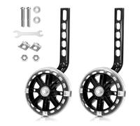 Shwdsy Roulette Velo Enfant, 2 Pièces Petite Roue Velo Enfant, Roulette Velo Brillant, Réglable Roue Auxiliaire, Adapté à 12 14 16 18 18 Pouces à Vélo à Vitesse Unique
