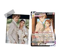 SHWorkshop Carte Poke personnalisée avec texte du nom de la photo - Cartes d'anniversaire Poke personnalisées, carte personnalisée pour couple, impression photo avec esthétique Ghibli, convient pour