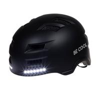 SHX Schutzhelm mit Beleuchtung, Blinker und Bremslicht Casque de vélo avec éclairage Adulte Unisexe, Noir, M (55-58 cm)