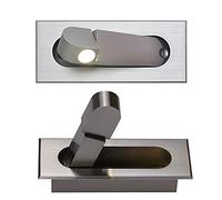 SHXITAYNB Liseuse LED Tete De Lit avec, Applique Murale Décorative Encastrée, Orientable À 360 °, Pliable À 90 °, 3W Neutre 4000K/Blanc Chaud 300OK,Argent,3W4000K