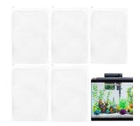 Shxupjn Lot de 5 sacs filtrants en maille fine pour aquarium - Accessoire de purification d'eau douce et d'eau salée - Fermeture éclair pour zéolite, tourbe