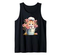 Shy Little Kitten Spring Graphic for Women Girls and Cat Mom Débardeur