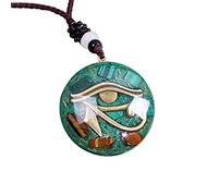 SHY878 Égypte ancienne L'Œil d'Horus pendentif for femmes et hommes colliers d'énergie d'orgone lumineux bijoux de guérison malachite