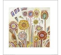 Shyama Ruffell (Sunny Flowers 40 x 40 cm Toile Imprimée