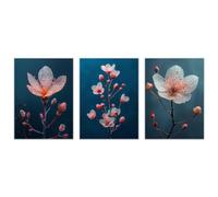 SHYAMIC Lot de 3 Affiche Decoration Murale, Petite fleur mignonne tranquille Tableau Esthétique Images Murales pour la Maison, Bureau, Salon, Chambre - 20x30cmx3 Sans cadre