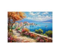 SHYAMIC Rose Tableau Salon En Toile, Paysage d’automne sur la côte Poster décoration esthétique classique imprimés d'art mural chambre à coucher ferme -30x40cm Sans cadre