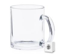 ShyaWorld Tasses en verre transparent de 350 ml présentées dans une boîte individuelle. Passe au micro-ondes et au lave-vaisselle. (1)