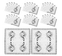 SHYCELOHES Serviettes en Papier 40 Pièces Carrées 13X13 CM Décorations Musicales Motif Notes pour Soirées et Festivals