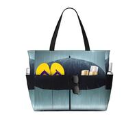 ShyHhts Parapluie noir sous la pluie, sac de voyage de grande capacité, sac à main pour femme imperméable et résistant au sable, adapté pour les voyages, les vacances à la plage, etc.