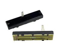 SHYISY Potentiometer 2 pièces Poussoir d'éclairage de scène 7.3cm potentiomètre Coulissant Duplex B10kx2 Longueur de poignée 20m Pied intérieur