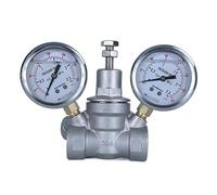 SHYISY Régulateur Pression Gaz Régulateur de Pression d'eau avec Double jauge 304 en Acier Inoxydable du Robinet Maintenant Les vannes de réduction DN15/DN20/DN25/DN32/DN40 (Size : DN15)