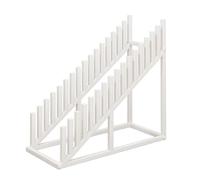 SHYJSGHZ Au Sol en Bois Porte-éChantillon À 16 Niveaux, Présentoir De Carreaux De Sol en Métal, Rangement en Pierre pour Salle D'exposition pour Salons D'artisanat(Beige)