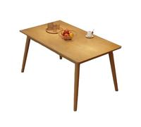 SHYJSGHZ Grand Table A Manger Bois, Table À Manger Rectangulaire, Tables De Salle À Manger Industrielle pour 4 À 6 Personnes pour Salle À Manger, Cuisine, Salon(Wood Color,51.1 * 31.4 * 29.5in)