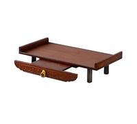 SHYJSGHZ Table D'Autel De Sanctuaire Personnel, Étagère Puja Sculptée À La Main, Table De Méditation Wiccan en Bambou pour Salons Bureaux Et Temples(Rosewood Color,23.6 * 9.8 * 5.1in)