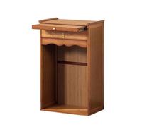 SHYJSGHZ Table D'autel Puja en Bambou, Armoire sanctuaire de Bouddha avec Tiroirs, Table d'hommage Bouddhiste pour Salons Bureaux et Temples(Brown,24.4 * 14.9 * 39.7in)