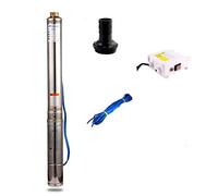 SHYLIYU Pompe De Puits Profond 0.37kW / 0.5HP Submersible Pompe à Eau 3300L/H Pompe Puits Immergee Electrique Irrigation Agricole Jardin Forage Pompe de Relevage