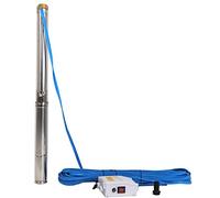 SHYLIYU Pompe pour Puit Profond 0.37kW/0.5HP Submersible Pompe à Eau 2800L/H Etroite pompe de puits Immersion Electrique Forage Pompe 220V pour Maison Irrigation Agricole Jardin,Diamètre 2.5 Pouces