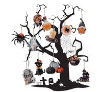 Shyllin 36 Pieces Décoration Suspendre Hallowee, Pendentif Décoration Arbre Halloween, Deco Ornement Citrouille, Fantôme Suspendre Ornement, Ornaments Décoration Halloween pour Fêtes, Jardins