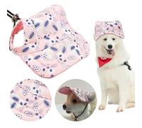 Shyllin Casquette de Baseball pour Chien,Ajustable Chapeau pour Chiens avec Trous pour Oreilles,Chapeau pour Chien Protection Solaire,Convient aux Chiens de Petite, Moyenne et Grande Taille (Rose, L)