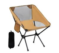 Shyllin Chaise Pliante Camping, Chaise de Plage Pliable Ultra Légère, Chaises de Camping avec Sac de Transport, pour Barbecue, Popote Campings, Plage, Randonnée (Kaki)