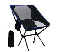 Shyllin Chaise Pliante Camping, Chaise de Plage Pliable Ultra Légère, Chaises de Camping avec Sac de Transport, pour Barbecue, Popote Campings, Plage, Randonnée (Bleu)