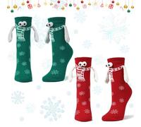 Shyllin Chaussettes Magnétiques, 2 Paires Heureux Chaussettes Magiques, Drôles 39~46, Mignon Cadeaux Drôles, fou Cadeaux Couple Amoureux Pour, Meilleurs Amis