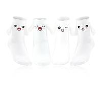 Shyllin Chaussettes Magnétiques, 4 Paires Heureux Chaussettes Magiques, Drôles 39~46, Mignon Cadeaux Drôles, fou Cadeaux Couple Amoureux Pour, Meilleurs Amis (4, E)