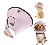 Shyllin Chien réglable Elizabeth Recovery Collier,Colerette Anti Lechage,Protection Cône pour Chien avec des Bords Réfléchissants,Prévenant Les Plaies de Léchage et de Morsure (Rose, L)