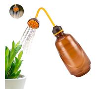 Shyllin Jardin Petit arrosoir 450ml,Plante Intérieur arrosoirs,Bouteille D'arrosage à Presser avec Bouteille Souple, Convient aux Petites Plantes, semis, Plantes en Pot (Brun)
