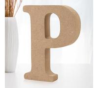 Shyllin Lettres Décoratives Bois, Lettre Bois 10cm, Lettre en Bois Decorative Scrabble, Lettres de Scrabble - Idéal pour la Décoration D'intérieur et les Occasions Spéciales (P)