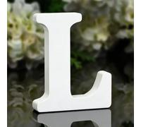 Shyllin Lettres Décoratives Bois, Lettre Bois 10cm, Lettre en Bois Decorative Scrabble, Lettres de Scrabble - Idéal pour la Décoration D'intérieur et les Occasions Spéciales (L)