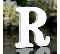 Shyllin Lettres Décoratives Bois, Lettre Bois 10cm, Lettre en Bois Decorative Scrabble, Lettres de Scrabble - Idéal pour la Décoration D'intérieur et les Occasions Spéciales (R)